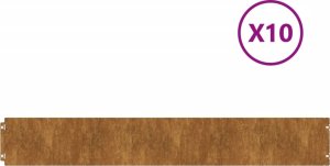 vidaXL Obrzeża trawnikowe, 10 szt., 15x103 cm, giętkie, stal Corten 2