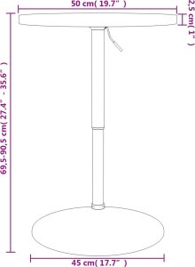 vidaXL Stolik barowy, 50x90,5 cm, lite drewno dębowe 12