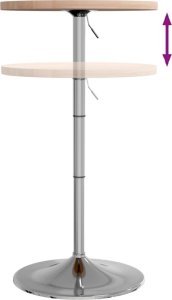 vidaXL Stolik barowy, 50x90,5 cm, lite drewno dębowe 10