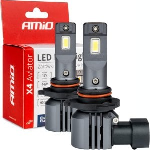 AMiO Żarówki samochodowe led seria x4 aviator hb3/hir1 9011/h10 6500k canbus amio-03766 1