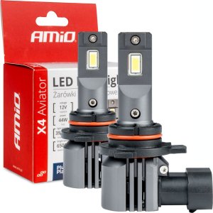 AMiO Żarówki samochodowe led seria x4 aviator hir2 9012 6500k canbus amio-03768 1