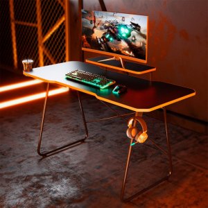 Biurko NanoRS Biurko gamingowe z półką na monitor NanoRS, 50kg max, wysokość 850mm, czarne, RS170 2