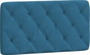 vidaXL Łóżko z materacem, niebieskie, 100x200 cm, aksamitne 5