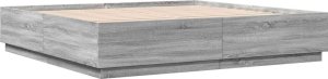 vidaXL Rama łóżka, szary dąb sonoma, 200x200 cm 6
