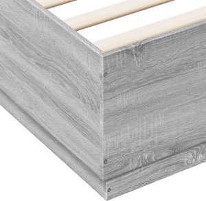 vidaXL Rama łóżka, szary dąb sonoma, 200x200 cm 7