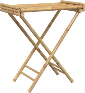 vidaXL Składany stolik ogrodowy z tacą, 70,5x42,5x80 cm, bambusowy 7