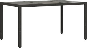 vidaXL 7-cz. zestaw mebli ogrodowych z poduszkami, czarny, polirattan 4