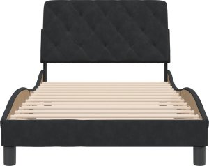 vidaXL Rama łóżka z zagłówkiem, czarna, 100x200 cm, aksamitna 5