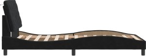 vidaXL Rama łóżka z zagłówkiem, czarna, 100x200 cm, aksamitna 6