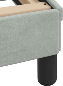 vidaXL Łóżko z materacem, jasnoszare, 90x190 cm, aksamitne 7