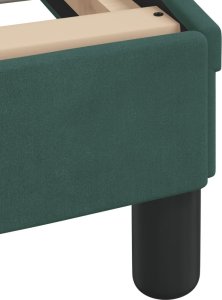 vidaXL Łóżko z materacem, ciemnozielone, 140x200 cm, aksamit 7
