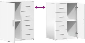 vidaXL Szafka, biała, 59x39x80 cm, materiał drewnopochodny 8