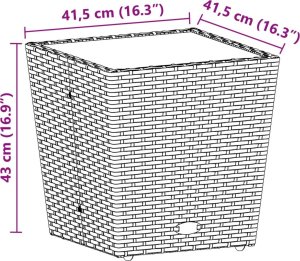 vidaXL 3-cz. zestaw bistro z poduszkami, czarny, polirattan i szkło 9