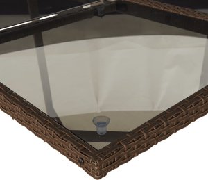 vidaXL 11-cz. zestaw mebli ogrodowych, poduszki, brązowy, rattan PE 5