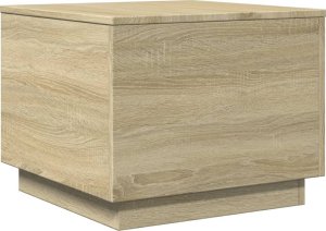 vidaXL Stolik kawowy z podświetleniem LED, dąb sonoma, 50x50x40 cm 3
