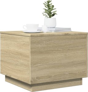 vidaXL Stolik kawowy z podświetleniem LED, dąb sonoma, 50x50x40 cm 6