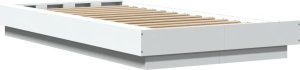vidaXL Rama łóżka, biała, 75x190 cm, materiał drewnopochodny 6