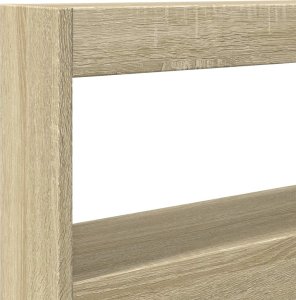 vidaXL Zagłówek z półkami i oświetleniem LED, dąb sonoma, 120x17x102cm 9