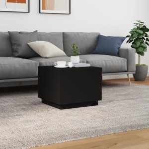 vidaXL Stolik kawowy z oświetleniem LED, czarny, 50x50x40 cm 4