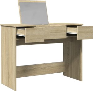 vidaXL Toaletka z lustrem, dąb, sonoma 100x45x76 cm 4