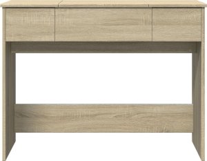 vidaXL Toaletka z lustrem, dąb, sonoma 100x45x76 cm 5