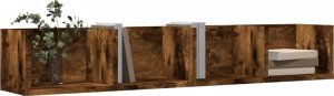 vidaXL Szafki wiszące, 2 szt., przydymiony dąb, 99x18x16,5 cm 4