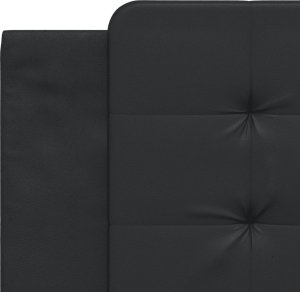 vidaXL Łóżko z materacem, czarne, 180x200 cm, sztuczna skóra 7
