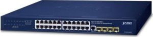 Switch Planet PLANET IPv4/IPv6, 24-Port Zarządzany L2/L4 Gigabit Ethernet (10/100/1000) 1U Niebieski 1