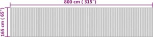 vidaXL Parawan, naturalny, 165x800 cm, bambusowy 9