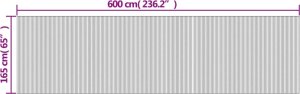 vidaXL Parawan, jasny naturalny, 165x600 cm, bambusowy 9