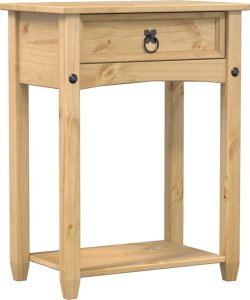 vidaXL Stolik konsolowy Corona, 55x35x73 cm, lite drewno sosnowe 2