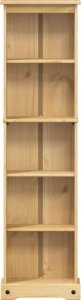vidaXL Biblioteczka Corona, 46x20x170 cm, lite drewno sosnowe 4