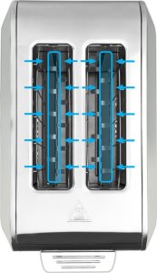 Toster Yoer TOSTER Opiekacz do chleba RUSZT NA BUŁKI Biały TOSTY Grzanki 925W SANDWICH - Diamond T01W 8