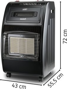 Yoer Elektryczny PIECYK GAZOWY Czarny 4200W ZAPALNIK PIEZOELEKTRYCZNY - Gasso GH01BK 13