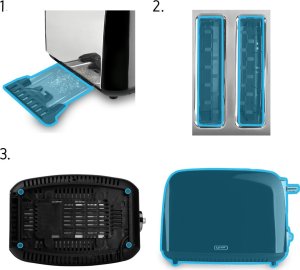 Toster Yoer TOSTER Opiekacz do chleba RUSZT NA BUŁKI Czarny TOSTY Grzanki 925W SANDWICH - Crystal T02BK 10