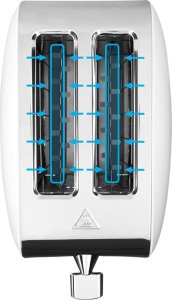 Toster Yoer TOSTER Opiekacz do chleba RUSZT NA BUŁKI Biały TOSTY Grzanki 925W SANDWICH - Crystal T02W 8