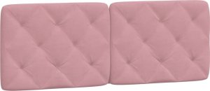 vidaXL Łóżko z materacem, różowe, 140x190 cm, aksamit 5