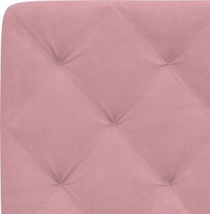 vidaXL Łóżko z materacem, różowe, 140x190 cm, aksamit 6