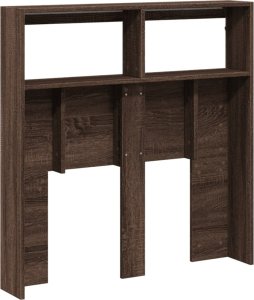 vidaXL Zagłówek z półkami i LED, brązowy dąb, 100x17x102 cm 8