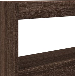 vidaXL Zagłówek z półkami i LED, brązowy dąb, 100x17x102 cm 9