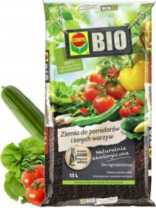 COMPO Ziemia BIO naturalne podłoże do pomidorów i warzyw 15L 1