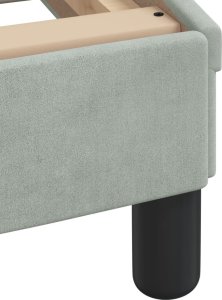 vidaXL Rama łóżka z LED, jasnoszara, 160x200 cm, aksamitna 11