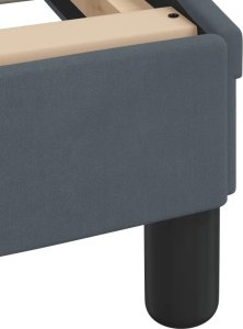 vidaXL Łóżko z materacem, ciemnoszare, 140x190 cm, aksamit 7