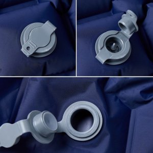 vidaXL Dmuchany materac turystyczny, 1-osobowy, granatowy, 190x58x6 cm 4