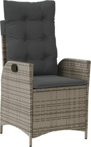 vidaXL 7-cz. zestaw mebli ogrodowych z poduszkami, szary, rattan PE 3