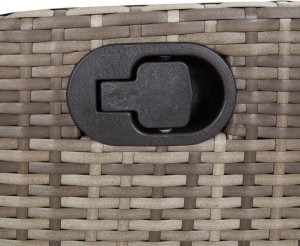 vidaXL 7-cz. zestaw mebli ogrodowych z poduszkami, szary, rattan PE 5