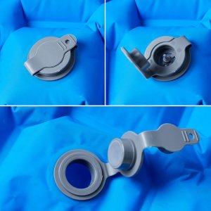 vidaXL Dmuchany materac turystyczny, 1-osobowy, niebieski, 190x58x6 cm 4