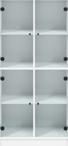 vidaXL Szafka z drzwiczkami, biała, 68x37x142 cm 7