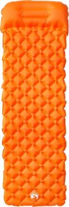 vidaXL Materac kempingowy z poduszką, 1-osobowy, pomarańczowy 2