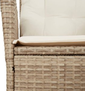 vidaXL 4-cz. zestaw mebli ogrodowych z poduszkami, beżowy, polirattan 8